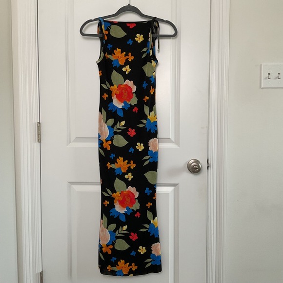 Danielle‎ Bernstein WeWoreWhat Floral Midi Dress Tie Strap XS - Picture 4 of 7